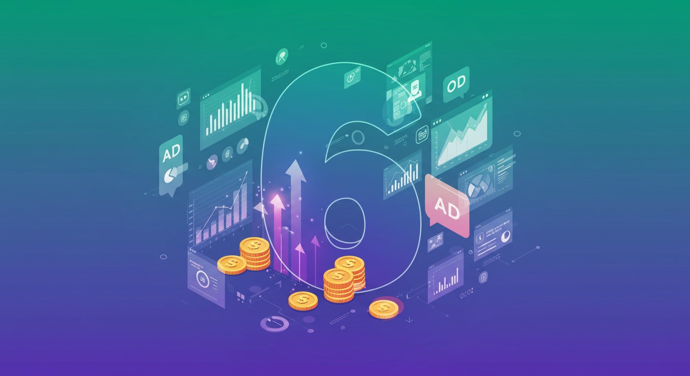 Estratégias em telas e moedas ao redor.